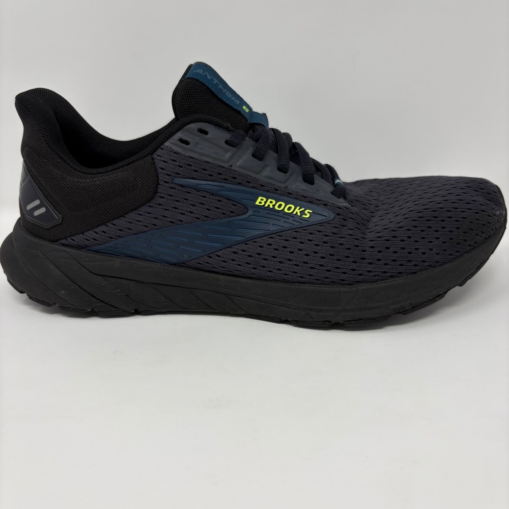 Brooks Anthem 6 Mens Size 9 Black Blue Athletic Running Shoes (1104141D006)